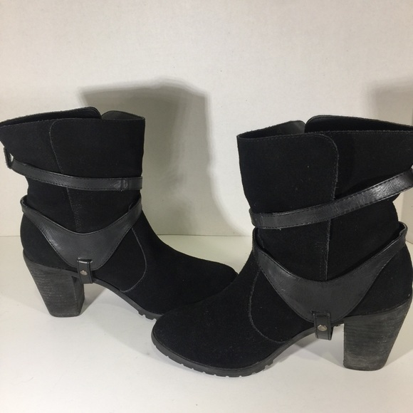 Restricted Black Suede Motorcycle Boots - Picture 5 of 8